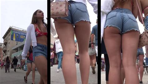 Voyeur Great Ass And Great Legs In Booty Shorts ThisVid