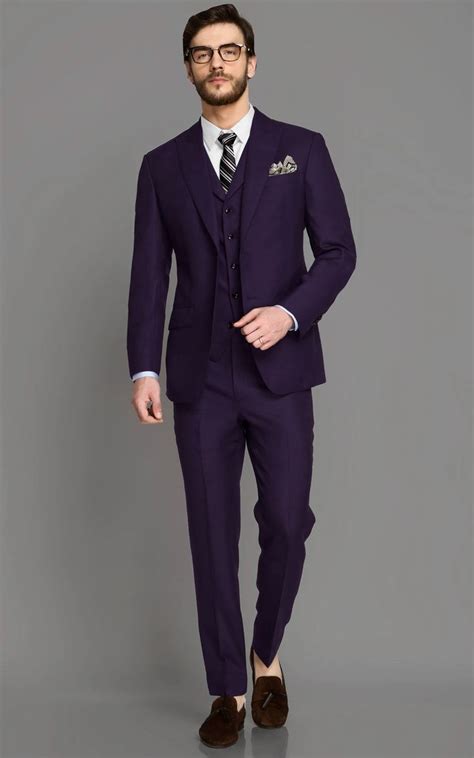 Deep Purple Wool Suit Hangrr Purple Suits Fashion Suits For Men