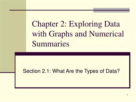 Ppt Chapter Exploring Data With Graphs And Numerical Summaries