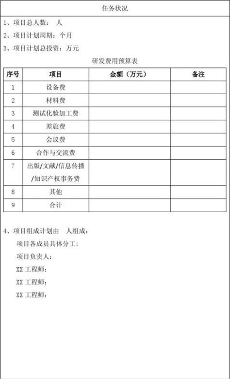 立项报告模板（八篇） 范文118