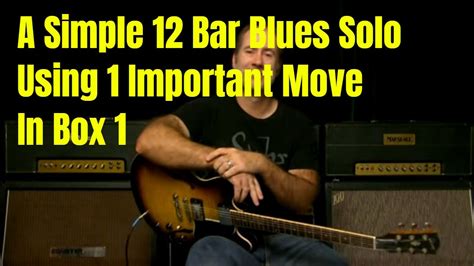 Bar Blues Solo Using A Pentatonic Box Move Bending Technique And