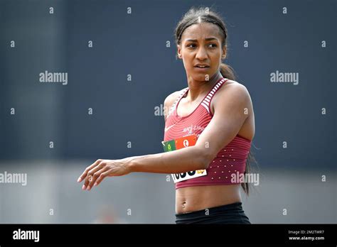 Belgian Athlete Nafissatou Nafi Thiam Pictured In Action During The