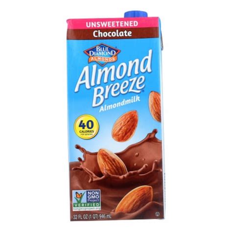 Almond Breeze - Almond Milk - Unsweetened Chocolate - Case of 12 - 32 fl oz., Case of 12 - 32 FZ ...