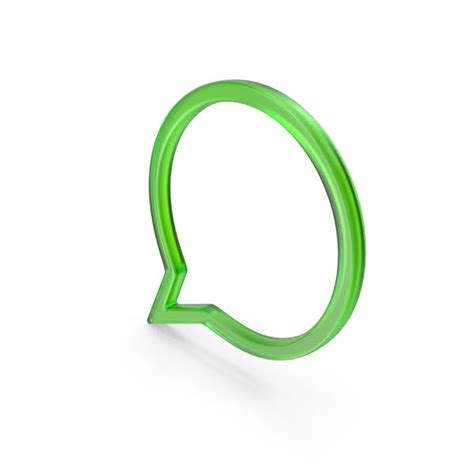 Green Circular Speech Bubble Symbol, 3D - Envato Elements