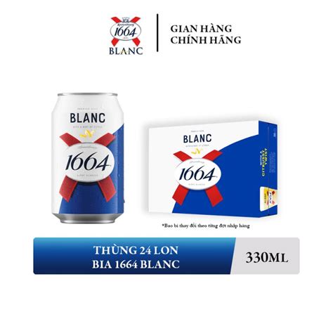 Bia Kronenbourg 1664 Blanc 5 Thùng 24 Lon 330ml bianhagau vn