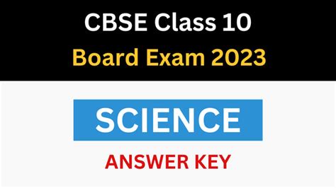 Cbse Class 10 Board Exam 2023 Science Paper With Solution The