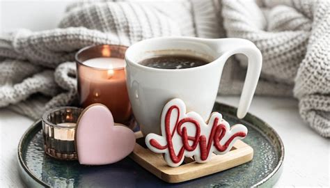 Premium Photo A Cozy Still Life For Valentines Day With A Cup Decor