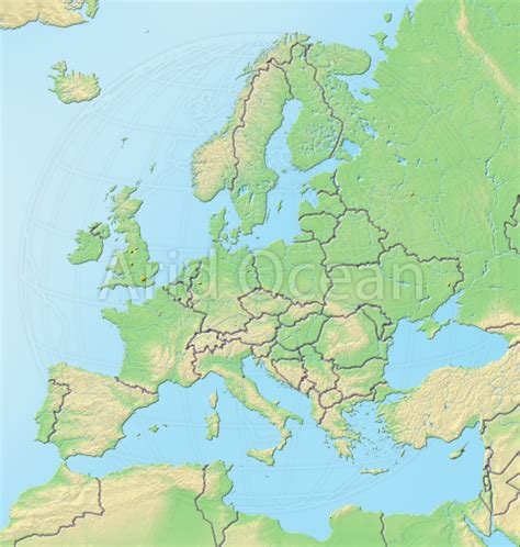 Large Detailed Relief Map Of Europe Europe Large Detailed Relief Map Images