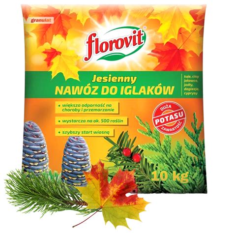 Nawóz do iglaków jesienny Florovit 10 kg cis tuja NAWÓZ JESIENNY DO