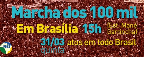 Jornada De Lutas Da Juventude Vai Ocupar Brasília Nesta Quinta Ubes