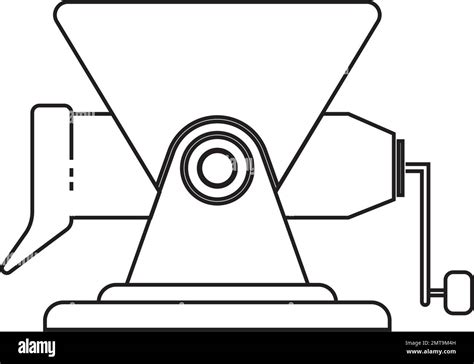 Dessin De Symbole D Illustration De L Ic Ne Du Moulin Viande Image