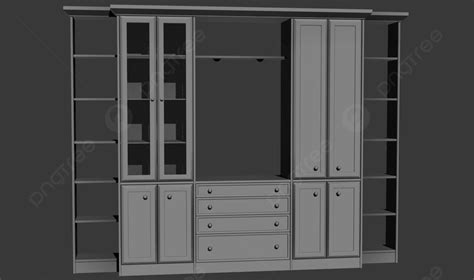 Modern Simple Cabinet Model Background Simple Cupboard Model