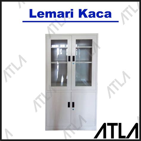 Jual Lemari Kaca Besi Cabinet Pajangan Rak Buku Pajang Display Kabinet