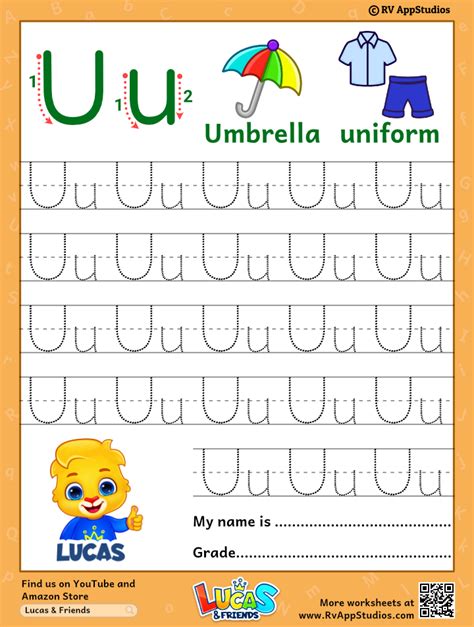 Printable Letter Uu