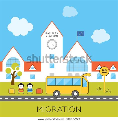 International Migration Concept Cartoon Vector Illustration Stock ...