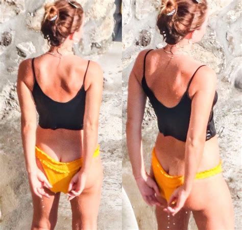 Emma Watson Booty Cheeks In A Thong Bikini
