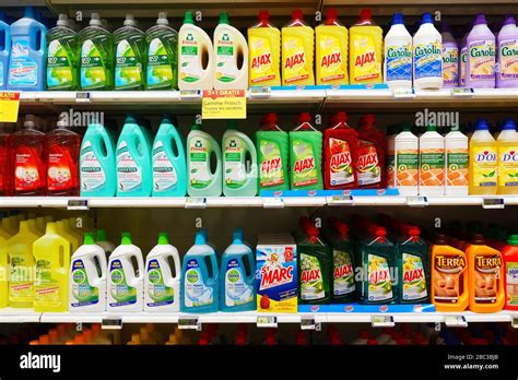 Cleaning products in a shop Stock Photo - Alamy