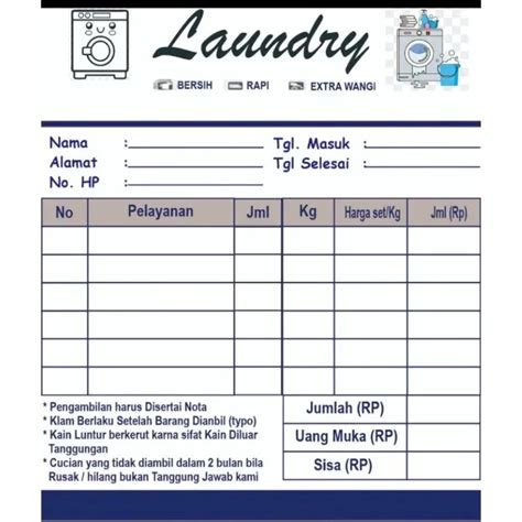 Nota Kontan Laundry Mini Ncr Ply X Lazada Indonesia