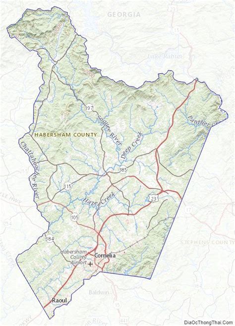 Topographic Map Of Habersham County Georgia Map Topographic Map Us Map