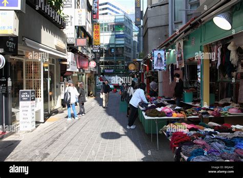 Myeong Dong Myeongdong Seoul South Korea Asia Stock Photo Alamy