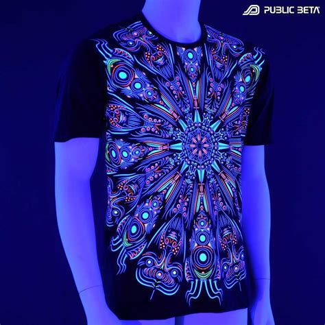 UV Active Psychedelic T Shirt Psyart On T Shirt