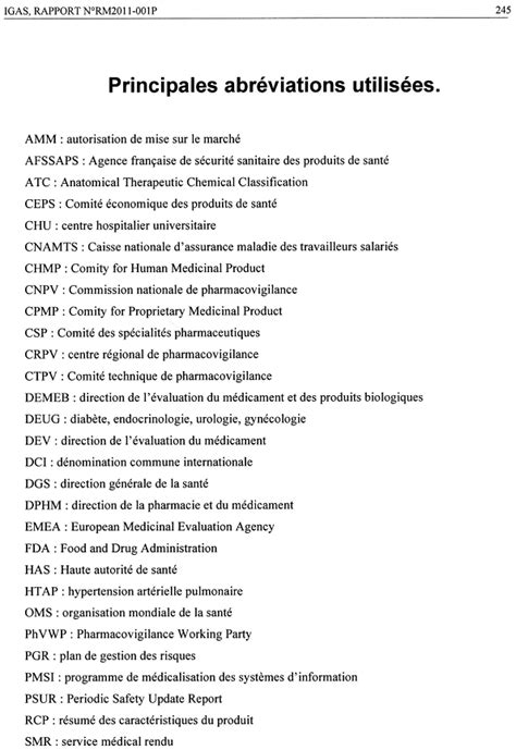 La réforme du système du médicament enfin Rapport