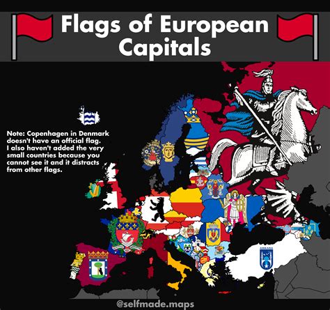 Flags of European Capitals : r/MapPorn