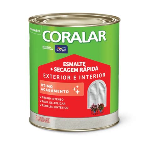 Tinta Para Madeira E Metal Coralar Esmalte Sintetico 900ml Coral