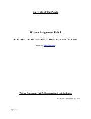 Written Assignment Unit 5 Pdf University Of The People Written