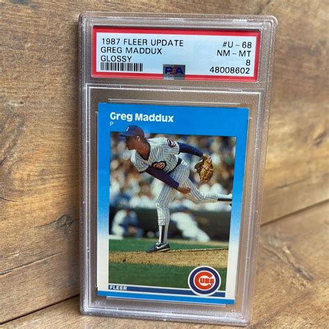 Fleer Update Glossy U Greg Maddux Rc Cubs Hof Graded Psa Nm