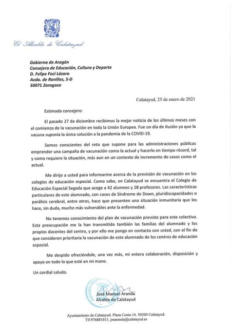 El Alcalde De Calatayud Jos Manuel Aranda Pide Al Gobierno De Arag N