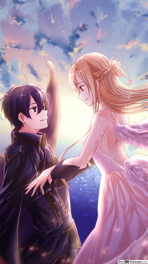 Sword Art Online IPhone Kirito And Asuna IPhone HD Phone Wallpaper