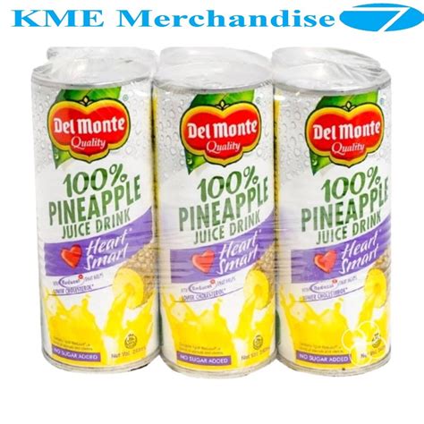 DEL MONTE 100 Pineapple Juice Drink Heart Smart With Reducol For Lower