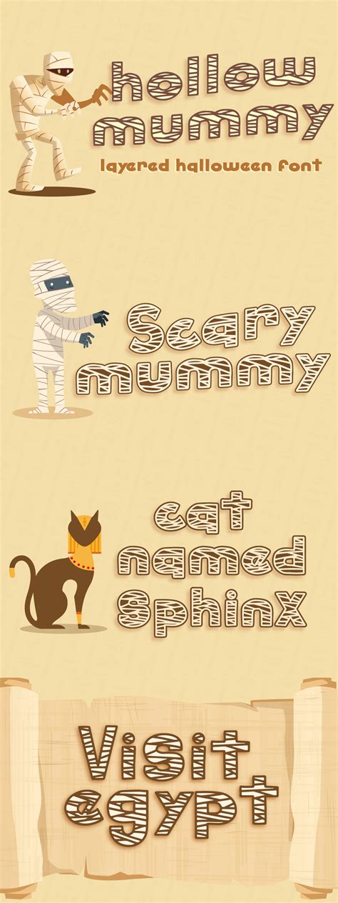 Halloween Font Hollow Mummy Halloween Fonts Halloween Calligraphy