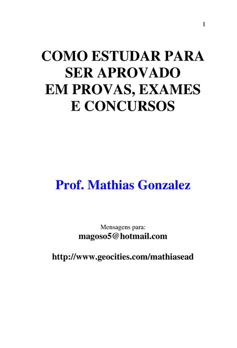 Como Estudar Para Ser Aprovado Em Provas Exames E Concursos Como