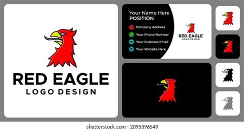 Red Eagle Logo Design Business Card Stock Vector (Royalty Free ...