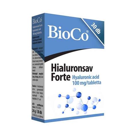 BioCo Hialuronsav Forte Tabletta 30x KEHELY PATIKA