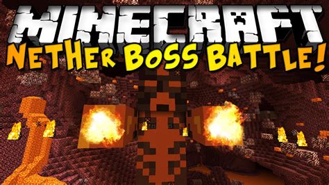 Minecraft Nether Boss Battle Single Player Boss Fight Hd Youtube