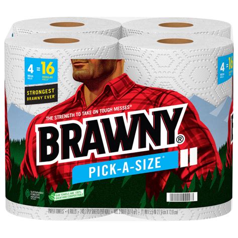 Save On Brawny Pick A Size White Double Rolls 2 Ply Paper Towels Order