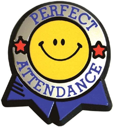 Perfect Attendance Colorful Pin Jones School Supply Perfect