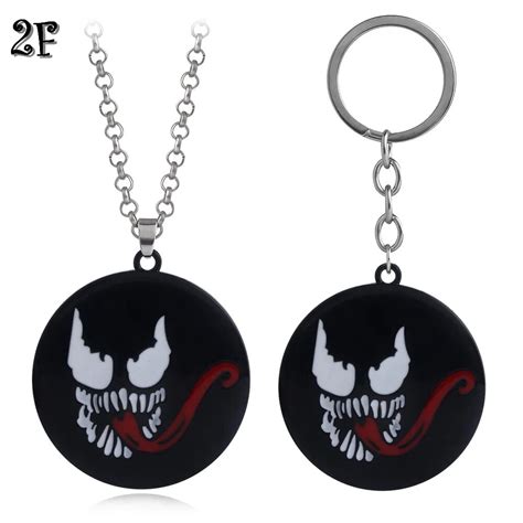 Película de Marvel Venom máscara redonda collares Avenger lengua Spider