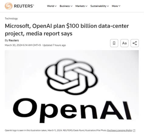 Microsoft And Openai Are Planning A Data Center Project Worth Over