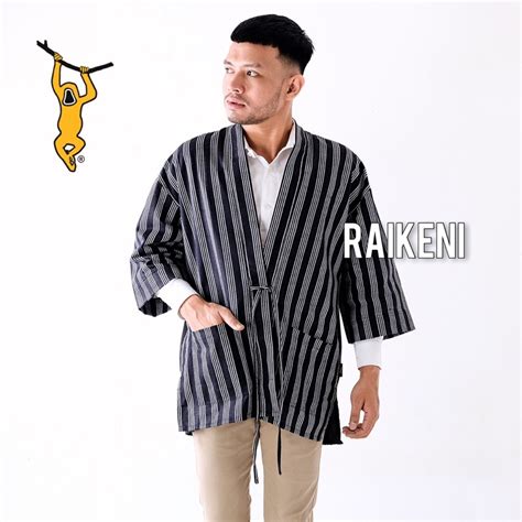 jual raikeni kimono lurik kimono outer batik kimono unisex outer
