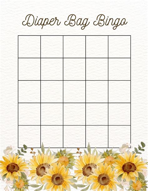 Baby Shower Games, Printable Baby Shower Game Bundle, Sunflower Baby ...