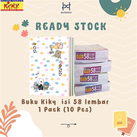 Jual Ready Buku Tulis Merk Kiky Isi 58 Lembar Tidak Berwarna