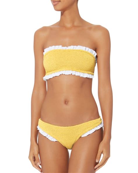 Tracey Yellow Ruffle Bikini Bikinis Ruffled Bikini Hot Sex Picture