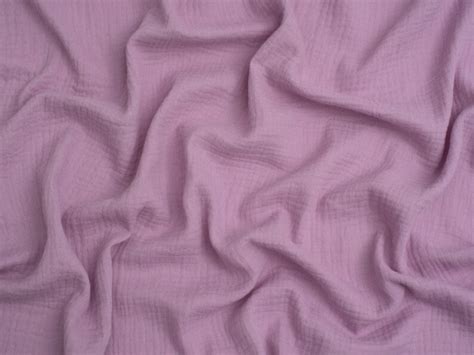 Minerva Core Range Cotton Double Gauze Fabric Dusky Pink Plain Pattern