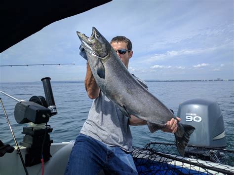 PB First Ever Mature King Salmon On Lake Ontario Today R Fishing