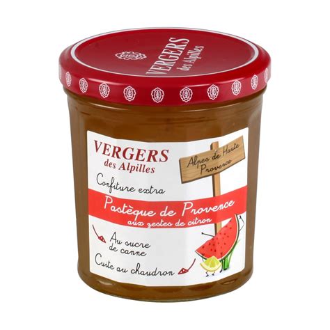 Confiture pastèque citron VERGERS DES ALPILLES le pot de 370g à Prix