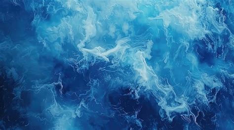 Premium Photo Abstract Art Blue Paint Background With Liquid Fluid